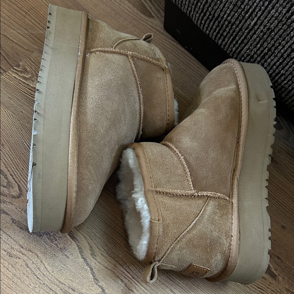 UGG Classic ultra mini platform Chestnut Ankle Boots - Picture 5 of 9